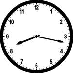 Round clock with numbers showing time 8:17