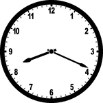 Round clock with numbers showing time 8:19