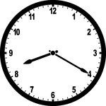 Round clock with numbers showing time 8:20