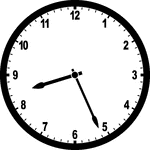 Round clock with numbers showing time 8:26