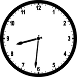 Round clock with numbers showing time 8:31