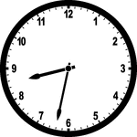 Round clock with numbers showing time 8:32