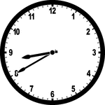 Round clock with numbers showing time 8:40