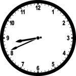 Round clock with numbers showing time 8:41