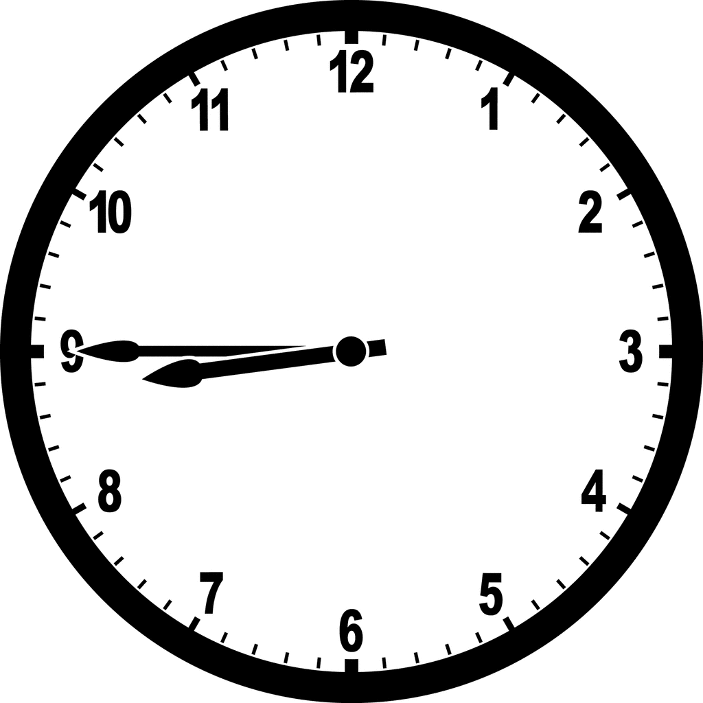 Clock 8 45 ClipArt ETC