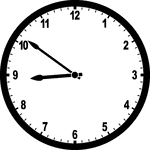 Round clock with numbers showing time 8:51