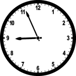 Round clock with numbers showing time 8:56