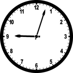 Round clock with numbers showing time 9:03