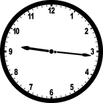 Round clock with numbers showing time 9:16