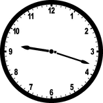 Round clock with numbers showing time 9:18