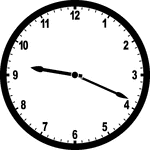 Round clock with numbers showing time 9:19