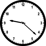 Round clock with numbers showing time 9:22