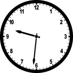 Round clock with numbers showing time 9:31