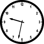 Round clock with numbers showing time 9:32
