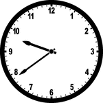 Round clock with numbers showing time 9:39