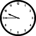 Round clock with numbers showing time 9:45