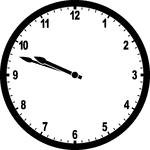 Round clock with numbers showing time 9:48