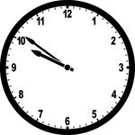Round clock with numbers showing time 9:51