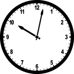 Round clock with numbers showing time 10:02