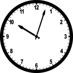 Round clock with numbers showing time 10:03