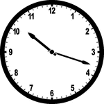 Round clock with numbers showing time 10:18
