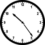 Round clock with numbers showing time 10:24