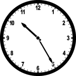 Round clock with numbers showing time 10:25