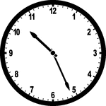 Round clock with numbers showing time 10:26