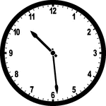 Round clock with numbers showing time 10:29