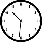 Round clock with numbers showing time 10:31