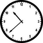 Round clock with numbers showing time 10:38