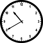 Round clock with numbers showing time 10:40