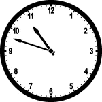 Round clock with numbers showing time 10:48