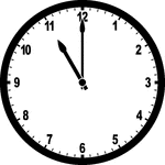 The ClipArt gallery of Arabic Numeral Clocks Hour 11 offers 60 images of clocks showing the time from 11:00 to 11:59 in one minute intervals.
