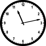 Round clock with numbers showing time 11:13