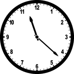 Round clock with numbers showing time 11:22