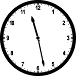 Round clock with numbers showing time 11:28