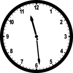 Round clock with numbers showing time 11:29