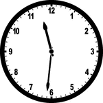 Round clock with numbers showing time 11:31