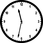 Round clock with numbers showing time 11:32