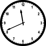 Round clock with numbers showing time 11:41