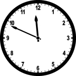 Round clock with numbers showing time 11:49