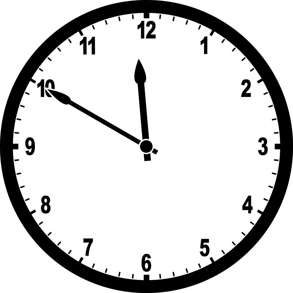 Clock 11:50 ClipArt ETC
