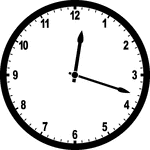 Round clock with numbers showing time 12:18