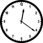 Round clock with numbers showing time 12:21