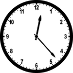 Round clock with numbers showing time 12:23