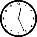 Round clock with numbers showing time 12:26