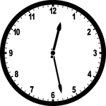 Round clock with numbers showing time 12:28