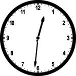 Round clock with numbers showing time 12:31