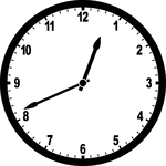 Round clock with numbers showing time 12:41
